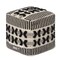 Edge Collections-Black-Textured Boho Pouf Cover for Versatile Seating-1 pcs